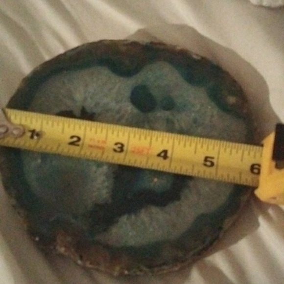 Blue polished Agate slice - Picture 4 of 5